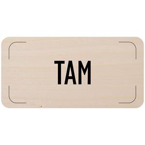 Ceduľka na dvere - TAM, drevená tabuľka, 160 x 80 mm