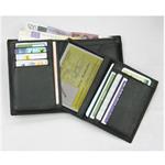 Čierna pánska kožená peňaženka s vloženou dokladovkou