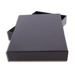 Krabička s vekom čierna 200 x 250 mm pre A5 diár so saténom