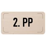 Označenie podlažia - 2. PP, drevená tabuľka, 300 x 150 mm