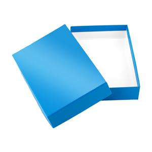 Papierová krabička s vekom typ 2 lepená 180x225 lesklá - modrá