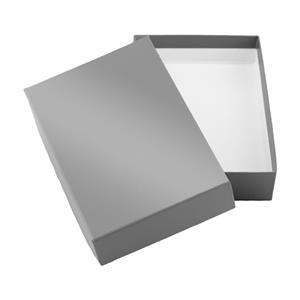 Papierová krabička s vekom typ 2 lepená 205x260 lesklá - šedá