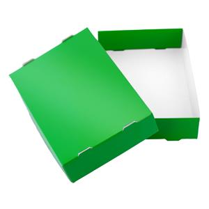 Papierová krabička s vekom typ 3 skladacie 150x180 lesklá - zelená