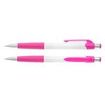 Plastové guličkové pero Colombo White - biela/ružová