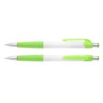 Plastové guličkové pero Colombo White - biela/zelená svetlá
