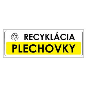 Recyklácia-Plechovky,plast 2mm,290x100mm