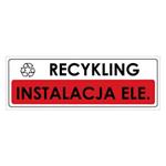 RECYKLING - INSTALACJA ELE. , płyta PVC 1 mm 290x100 mm