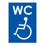 WC pre invalidov, modrá, plast 2mm,105x148mm