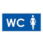 WC ženy, modrá, plast 2mm,190x90mm