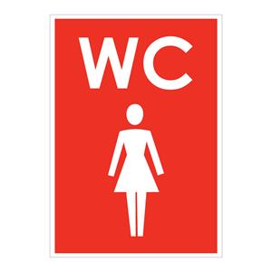 WC ženy, samolepka 105x148mm