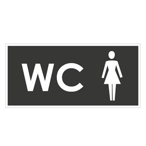 WC ženy, šedá, plast 1mm,190x90mm