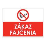 Zákaz fajčenia,plast 1mm,210x148mm
