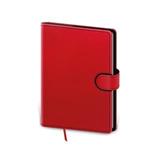 Zápisník Flip B6 linajkový - červeno/čierna
