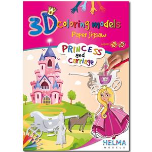 3D Maľovanky - Princezná & Kočár