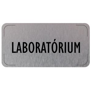 Ceduľka na dvere - Laboratórium, hliníková tabuľka, 160 x 80 mm