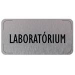 Ceduľka na dvere - Laboratórium, hliníková tabuľka, 160 x 80 mm
