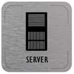 Ceduľka na dvere - Server - piktogram, hliníková tabuľka, 80 x 80 mm