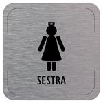 Ceduľka na dvere - Sestra - piktogram, hliníková tabuľka, 80 x 80 mm