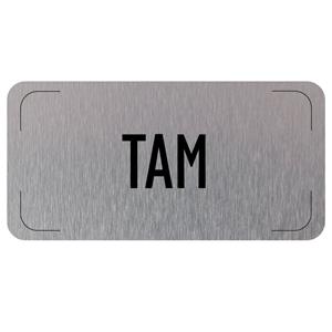 Ceduľka na dvere - TAM, hliníková tabuľka, 160 x 80 mm