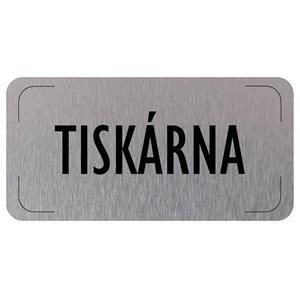 Ceduľka na dvere - Tlačiareň, hliníková tabuľka, 160 x 80 mm