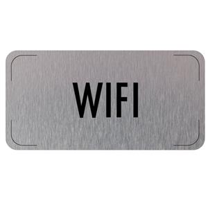 Ceduľka na dvere - Wi-Fi, hliníková tabuľka, 160 x 80 mm