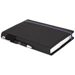 Diár AMOS denný A5 2027 český - čierna/modrá gumička