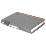 Diár AMOS denný A5 2027 slovenský - sivá/oranžová gumička