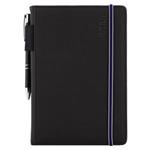 Diár AMOS týždenný A5 2026 - čierna/modrá gumička