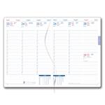 Diár AMOS týždenný A5 2027 český - modrá/červená gumička