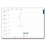 Diár AMOS týždenný špeciál A5 2027 - modrá/červená gumička