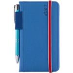 Diár AMOS týždenný vreckový 2027 český - modrá/červená gumička