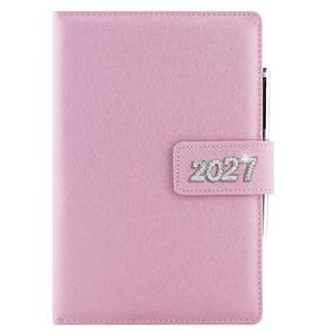 Diár BRILIANT denný A5 2027 slovenský - svetlo ružová