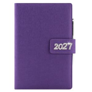 Diár BRILIANT týždenný A5 2027 český - fialová