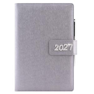 Diár BRILIANT týždenný A5 2027 český - strieborná
