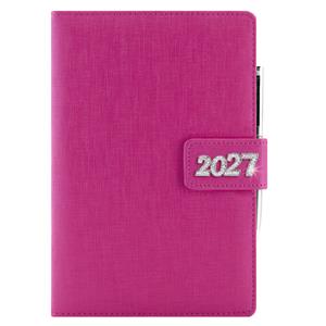 Diár BRILIANT týždenný A5 2027 polský - ružová