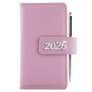 Diár BRILIANT týždenný vreckový 2026 polský - svetlo ružová