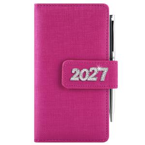 Diár BRILIANT týždenný vreckový 2027 český - ružová
