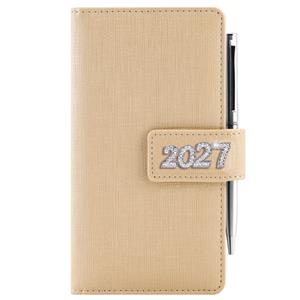 Diár BRILIANT týždenný vreckový 2027 český - zlatá