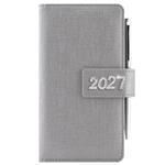 Diár BRILIANT týždenný vreckový 2027 slovenský - strieborná