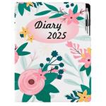 Diár DESIGN denný A4 2025 - Kvety