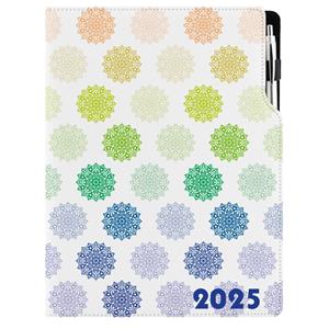 Diár DESIGN denný A4 2025 - Mandala farebný