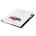 Diár DESIGN denný A4 2027 - biela - Slovensko - vlajka