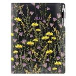 Diár DESIGN denný A4 2027 - čierna - Lúka