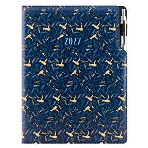 Diár DESIGN denný A4 2027 - modrá - Kaderník