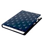 Diár DESIGN denný A4 2027 - modrá - Námorník - kotvy