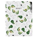 Diár DESIGN denný A4 2027 poľský - Avokádo