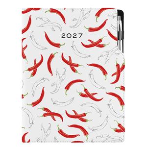 Diár DESIGN denný A4 2027 poľský - Chilli