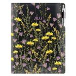 Diár DESIGN denný A4 2027 poľský - čierna - lúka