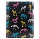 Diár DESIGN denný A4 2027 polský - čierna - zebra