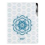 Diár DESIGN denný A4 2027 poľský - Mandala modrý